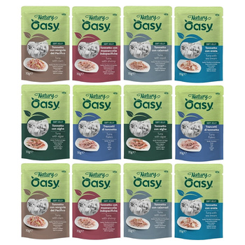 MOKRA KARMA DLA KOTA OASY NATURY SOFT JELLY MIX SMAKÓW 12x70g