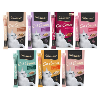 MIAMOR PASTA CAT CREAM PRZYSMAK DLA KOTA MIX SMAKÓW 41x15g