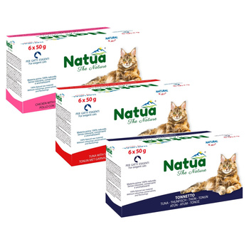 KARMA MOKRA W PUSZCE DLA KOTA NATURALNA NATUA MIX SMAKÓW W GALARETCE 18x50g