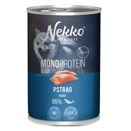 NEKKO MONOPROTEIN ADULT MOKRA KARMA DLA PSA PSTRĄG 400g