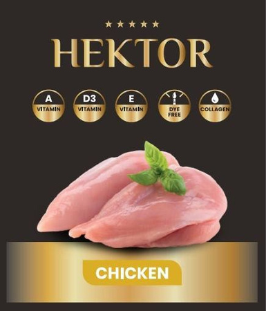 HEKTOR PEŁNOPORCJOWA KARMA Z DROBIEM DLA PSA BATON DLA PSÓW 900g