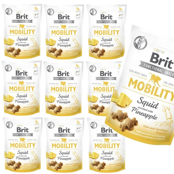 BRIT FUNCTIONAL SNACK MOBILITY SQUID TRESERKI PRZYSMAK DLA PSA 10x150g