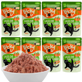 LUCKY LOU LIFESTAGE MOKRA KARMA DLA KOTA POKARM WOŁOWINA DZIK 8x125g
