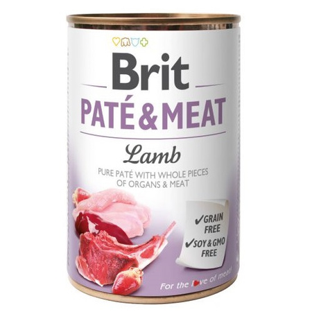 BRIT PATE & MEAT DOG ADULT LAMB KARMA DLA PSA KURCZAK JAGNIĘCINA 6x400g