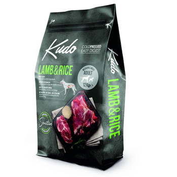 KUDO SUCHA KARMA DLA PSA MEDIUM MAXI JAGNIĘCINA RYŻ 12kg