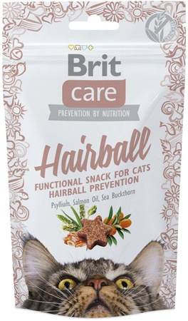 BRIT CARE CAT SNACK HAIRBALL PRZEKĄSKA ODKŁACZAJĄCA DLA KOTA 3x50g