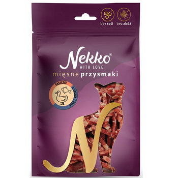 NEKKO MIĘSNE PRZYSMAKI DLA KOTA PASECZKI Z KACZKĄ I RYBĄ 50g