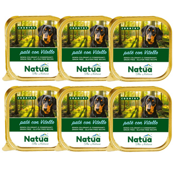 NATUA COUNTRY VEAL MOKRA KARMA DLA PSA PASZTET CIELĘCINA 6x100g
