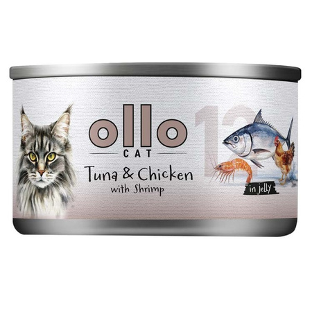 OLLO MOKRA KARMA W PUSZCE DLA KOTA KOCIĄT NATURALNA MIX SMAKÓW 12x70g