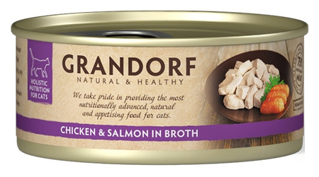 GRANDORF FILET KURCZAKA Z ŁOSOSIEM KARMA KOTA ALERGIE POKARMOWE 6x70g