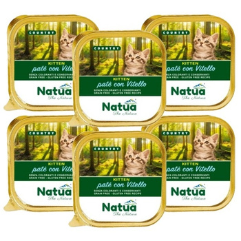 NATUA COUNTRY KITTEN VEAL MOKRA KARMA DLA KOCIĄT PASZTET Z CIELĘCINĄ TACKA KOTA 6x100g