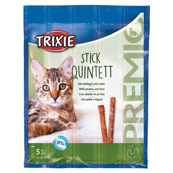 TRIXIE PREMIO STICKS PALUSZKI PRZYSMAK DRÓB WĄTRÓBKA DLA KOTA 5x5g