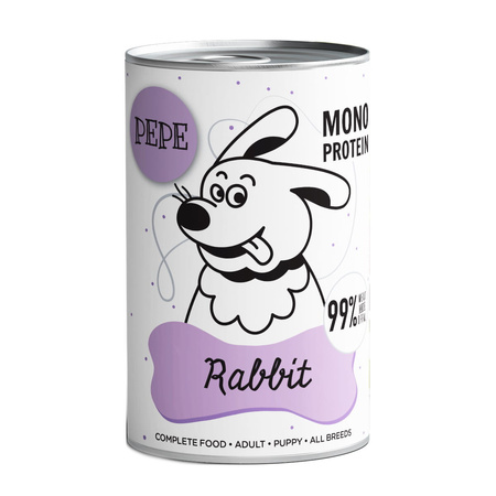 ZESTAW PAKA ZWIERZAKA KARMA PEPE RABBIT KRÓLIK 12x400g