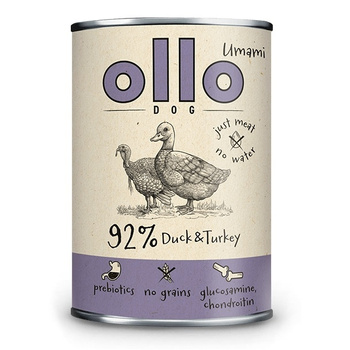 OLLO UMAMI MOKRA KARMA DLA DOROSŁYCH PSÓW KACZKA Z INDYKIEM 850g