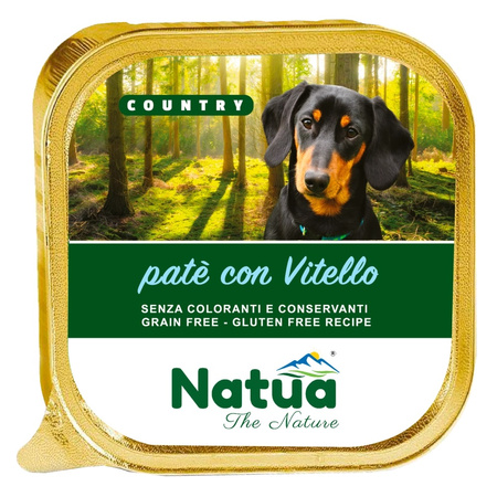 NATUA COUNTRY VEAL MOKRA KARMA DLA PSA PASZTET CIELĘCINA 14x100g