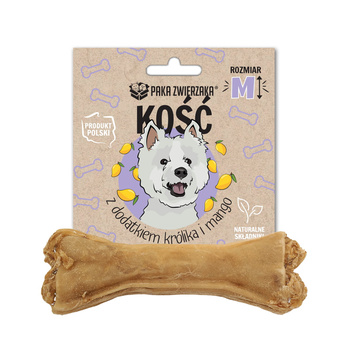PAKA ZWIERZAKA KOŚĆ DLA PSA GRYZAK Z DODATKIEM KRÓLIKA Z MANGO M 12cm