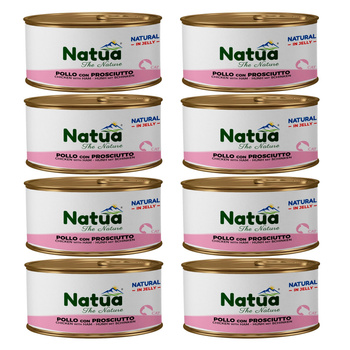 KARMA MOKRA W PUSZCE DLA KOTA NATURALNA NATUA KURCZAK Z SZYNKĄ W GALARETCE 8x85g