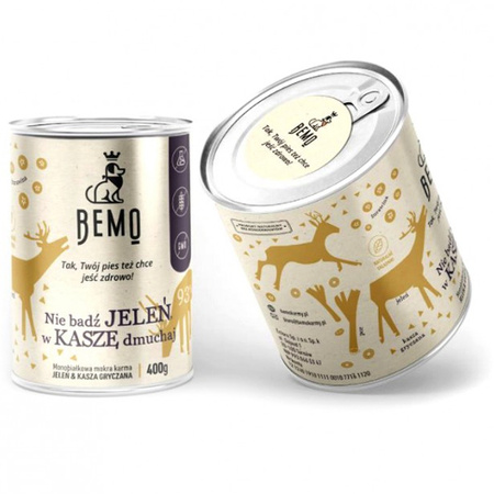  BEMO NIE BĄDŹ JELEŃ W KASZĘ DMUCHAJ KARMA MOKRA DLA PSA 400g