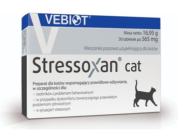 VEBIOT STRESSOXAN CAT 30 TABLETEK DLA KOTA STRES SYLWESTER