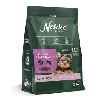 NEKKO SUCHA KARMA DLA SZCZENIĄT MAŁE RASY INDYK Z JAGNIĘCINĄ 2kg