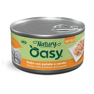 MOKRA KARMA DLA PSA OASY NATURY SOFT JELLY KURCZAK Z ZIEMNIAKAMI I MARCHEWKĄ 6x150g