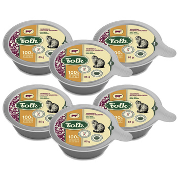 KARMA MOKRA DLA KOTA FOLK WARMIŃSKA SOCZYSTA WOŁOWINA SZALKA 6x85g