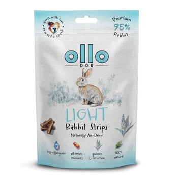 PRZYSMAKI LIGHT DLA PSA Z NADWAGĄ MIĘKKIE MONOBIAŁKOWE OLLO KRÓLIK 80g