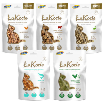 HILTON ŁAKOCIE SMACZKI PRZYSMAKI DLA KOTA MIX SMAKÓW 5x30g