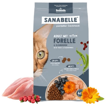 SANABELLE ADULT TROUT KOMPLETNA SUCHA KARMA DLA KOTA PSTRĄG 400g