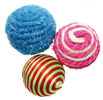 PET NOVA ZESTAW PIŁKI DLA KOTA 3 SZTUKI 4cm