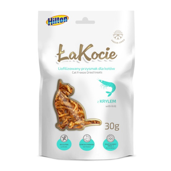 PRZYSMAK DLA KOTA ŁAKOCIE MONOBIAŁKOWY OMEGA-3 LIOFILIZOWANY KRYL HILTON 30g