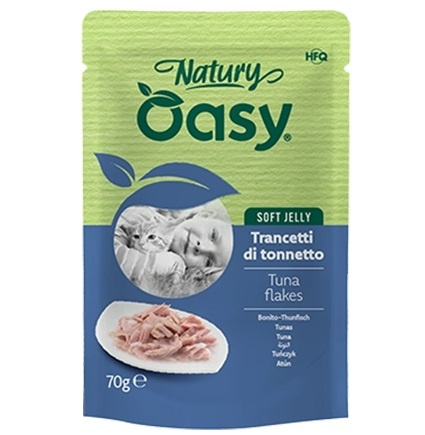 MOKRA KARMA DLA KOTA OASY NATURY SOFT JELLY MIX SMAKÓW Z TUŃCZYKIEM 7x70g