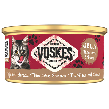  MOKRA KARMA DLA KOTA VOSKES TUNA MIX SMAKÓW Z TUŃCZYKIEM W GALARETCE 24x85g