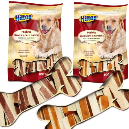HILTON PRZYSMAK DLA PSA SMAKOŁYK MIĘKKIE SANDWICHE KACZKA KURCZAK 2x100g