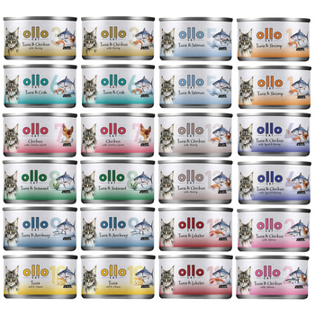OLLO MOKRA KARMA W PUSZCE DLA KOTA KOCIĄT NATURALNA MIX SMAKÓW 24x70g