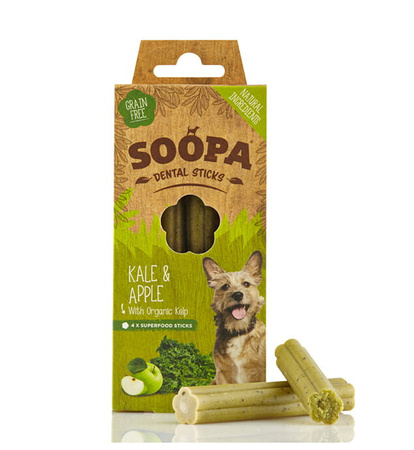 SOOPA PETS DENTAL STICK PRZYSMAK DLA PSA JARMUŻ I JABŁKO 100g