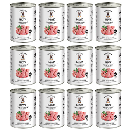 KUCHNIA SZEFA MOKRA KARMA DLA PSA MONOPROTEINOWA INDYK 12x400g