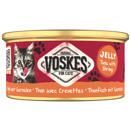  MOKRA KARMA DLA KOTA VOSKES TUNA MIX SMAKÓW Z TUŃCZYKIEM W GALARETCE 24x85g