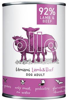 OLLO MOKRA KARMA DLA PSA UMAMI LAMB & BEEF JAGNIĘCINA I WOŁOWINA 400g