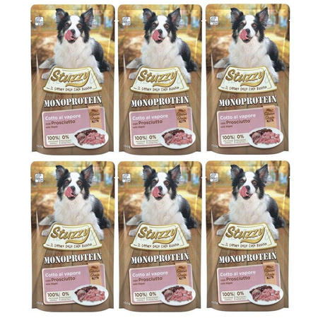  STUZZY MONOPROTEIN MOKRA KARMA DLA PSA Z SZYNKĄ 6x150g
