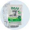 OASY CHUNKS IN GRAVY STERILIZED MOKRA KARMA DLA KOTA STERYLIZOWANEGO INDYK W SOSIE SASZETKA 85g