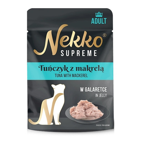 ZW25070643 NEKKO SUPREME MOKRA KARMA W SASZETCE DLA KOTA MIX SMAKÓW 12x70g
