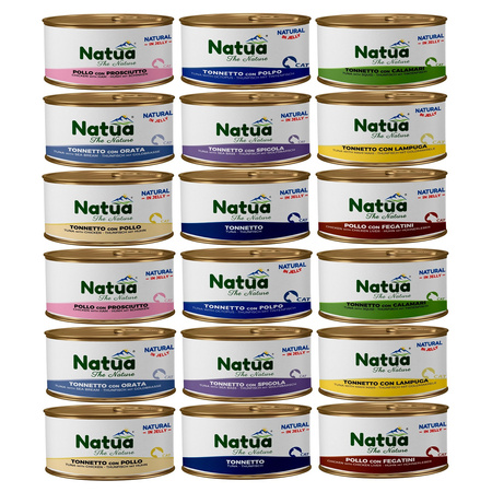 KARMA MOKRA W PUSZCE DLA KOTA NATURALNA NATUA MIX SMAKÓW 18x85g