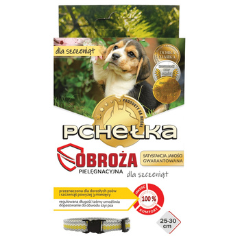 PCHEŁKA PIELĘGNACYJNA OBROŻA DLA SZCZENIAKA WODOODPORNA REGULOWANA 25-30cm