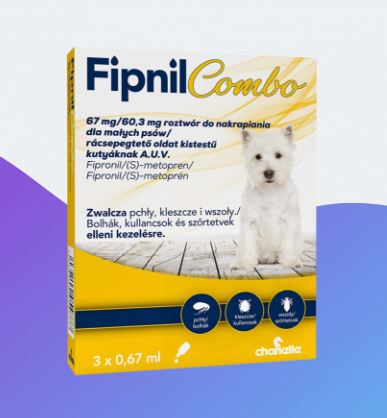 APTUS FIPNIL COMBO S KROPLE NA PCHŁY KLESZCZE DLA MAŁYCH PSÓW 2-10 kg PIPETY 3x0,67ml