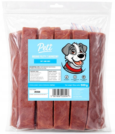 PETI PRZYSMAKI DLA PSA FILETY Z JAGNIĘCINY 500g