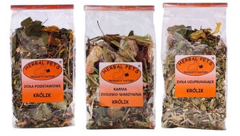 HERBAL PETS ZESTAW DLA KRÓLIKA KARMA ZIOŁOWO WARZYWNA I ZIOŁA