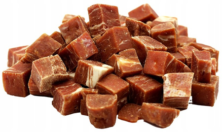 UNIQ PETS MIĘKKIE KOSTKI Z JAGNIĘCINY I DORSZA MIĘSNY PRZYSMAK DLA PSA 500g