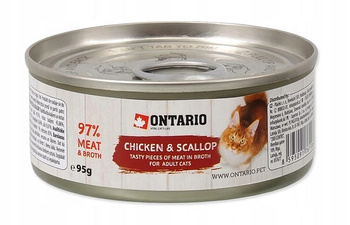 ONTARIO KARMA DLA KOTA KAWAŁKI KURCZAKA I PRZEGRZEBKI 95g