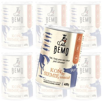 BEMO PAKIET KOŃ BY SIEMIĘ UŚMIAŁ KARMA MOKRA DLA PSA 6x400g